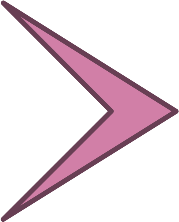 Purple,angle,line - Arrow Head Shape In Maths Clipart (606x750), Png Download