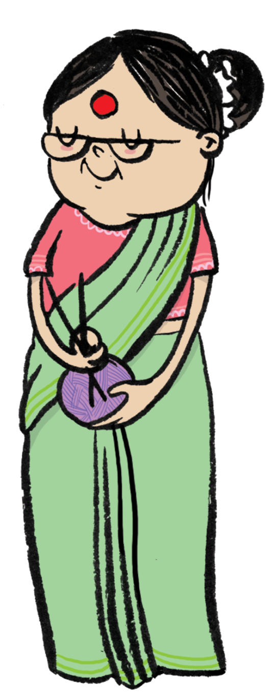 Desi Mom Clipart , Png Download Transparent Png (543x1369), Png Download