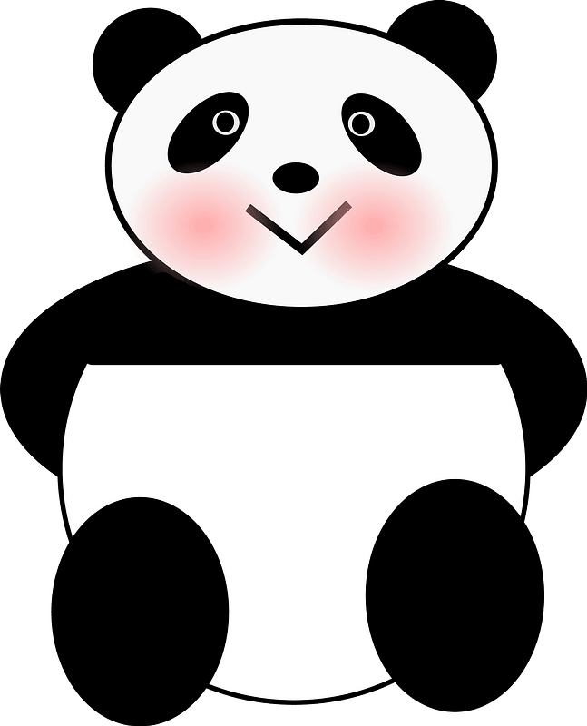 Shy Panda Clipart - Cartoon Cute Animals Drawing - Png Download (243x300), Png Download