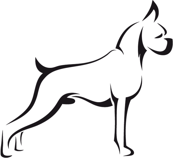 Dibujo Silueta De Perro Clipart (600x600), Png Download