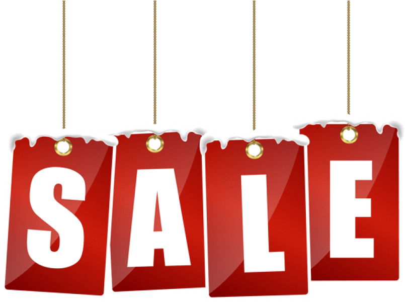 Sale Tags With Snow - Transparent Sale Clip Art - Png Download (850x610), Png Download
