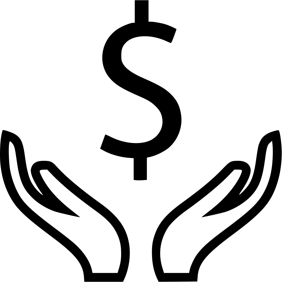 Dollar Sign Hands Banking - Icon Clipart (981x982), Png Download