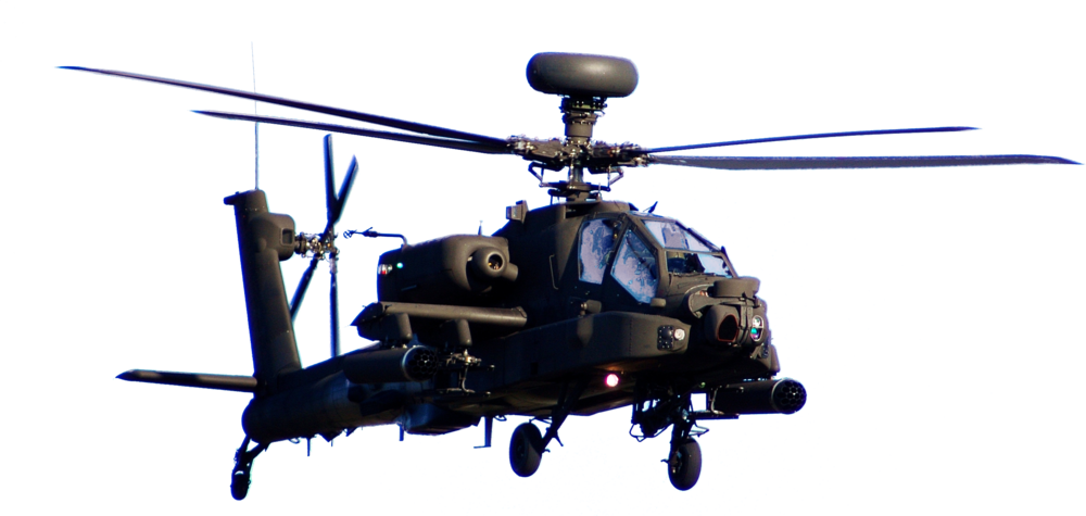 Attack Helicopter Png - Apache Attack Helicopter Png Clipart (1000x475), Png Download