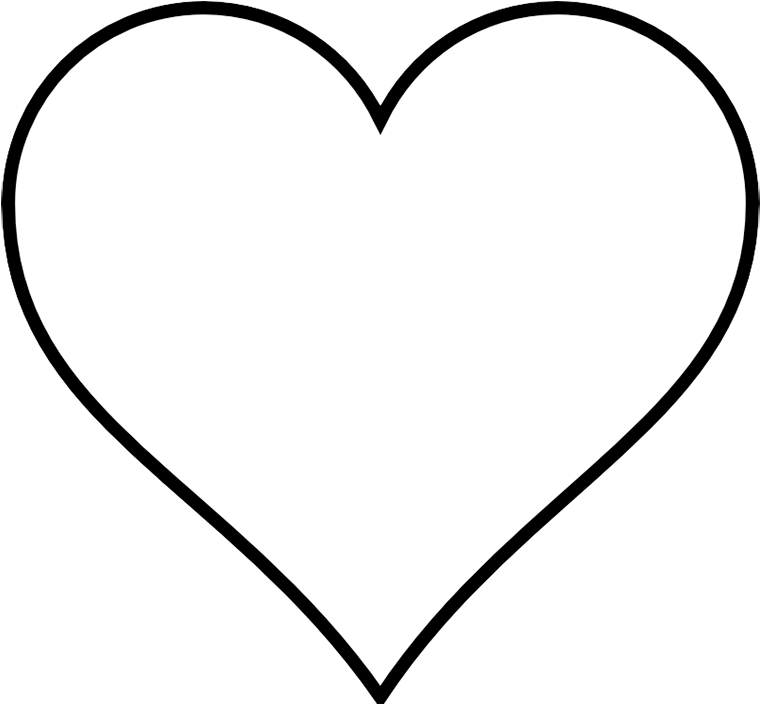 Heart Clipart Black And White White Heart Clipart- - Transparent Heart Png White (760x704), Png Download