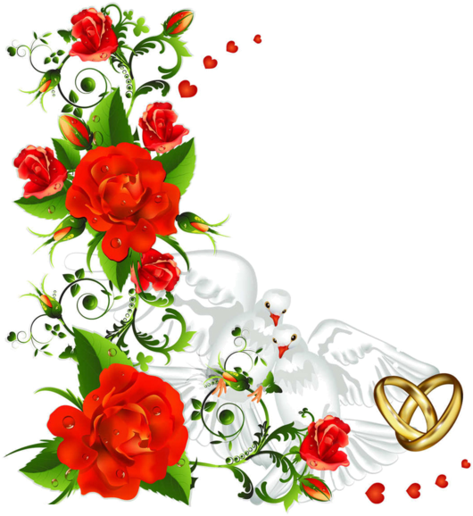 Rose Png Flower Border Clipart (600x600), Png Download