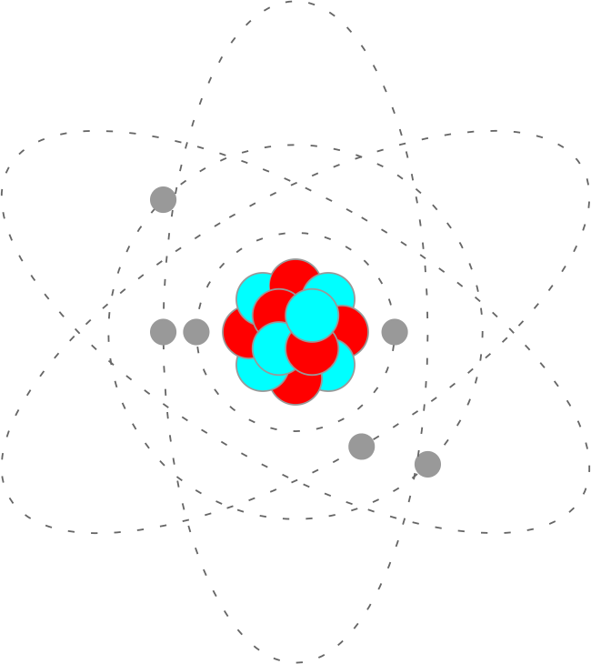 Animated Carbon Atom - Carbon Atom Png Clipart (650x730), Png Download