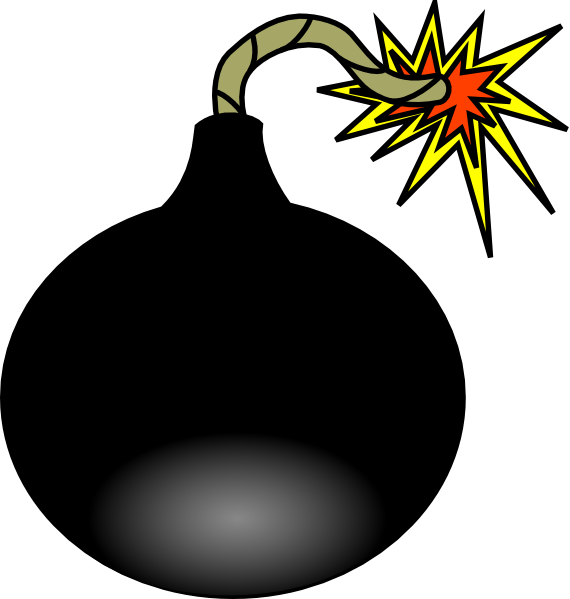 Atomic Bomb Cartoon - Bomb Clip Art - Png Download (570x599), Png Download
