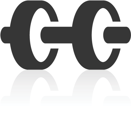 Dumbbells Clipart Interval Training - Circle - Png Download (569x602), Png Download