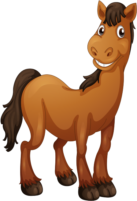 Happy Horse Green Meadows Farm Queens Floral Park Ny - Old Macdonald Farm Horse Clipart (470x675), Png Download