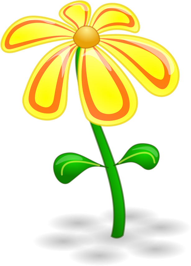 Flower Clipart - Yellow Flower Clip Art - Png Download (600x800), Png Download
