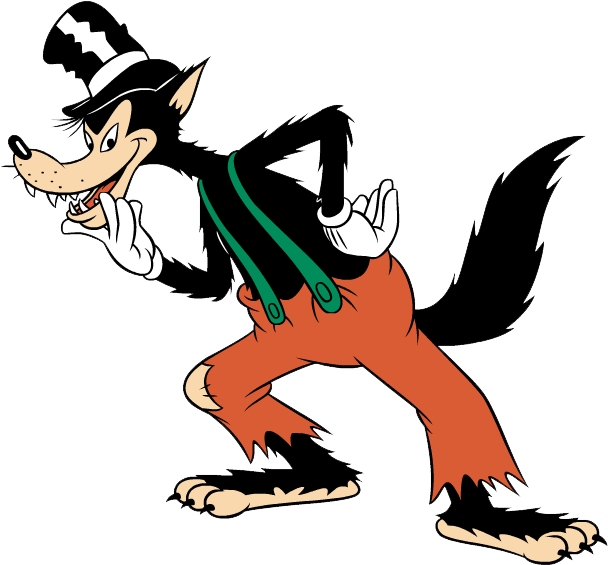 Transparent Enemies Clipart - Wolf From The Three Little Pigs - Png Download (608x565), Png Download