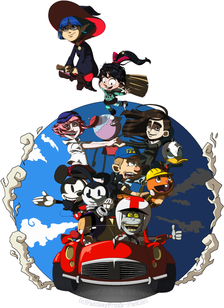 Disney Clipart Road Trip - Cartoon - Png Download (763x1046), Png Download