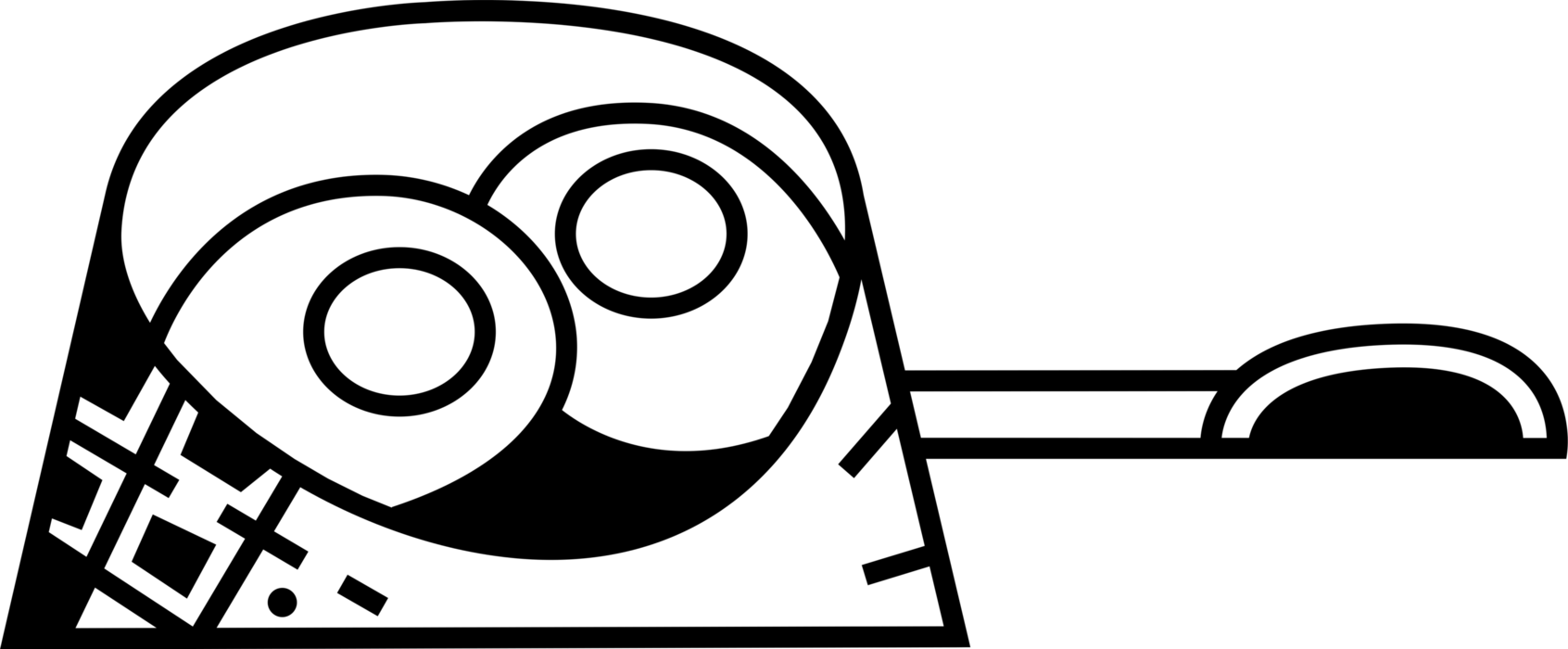 Vector Illustration Of Fried Eggs In Frying Pan, Frypan - Circle Clipart (1692x700), Png Download