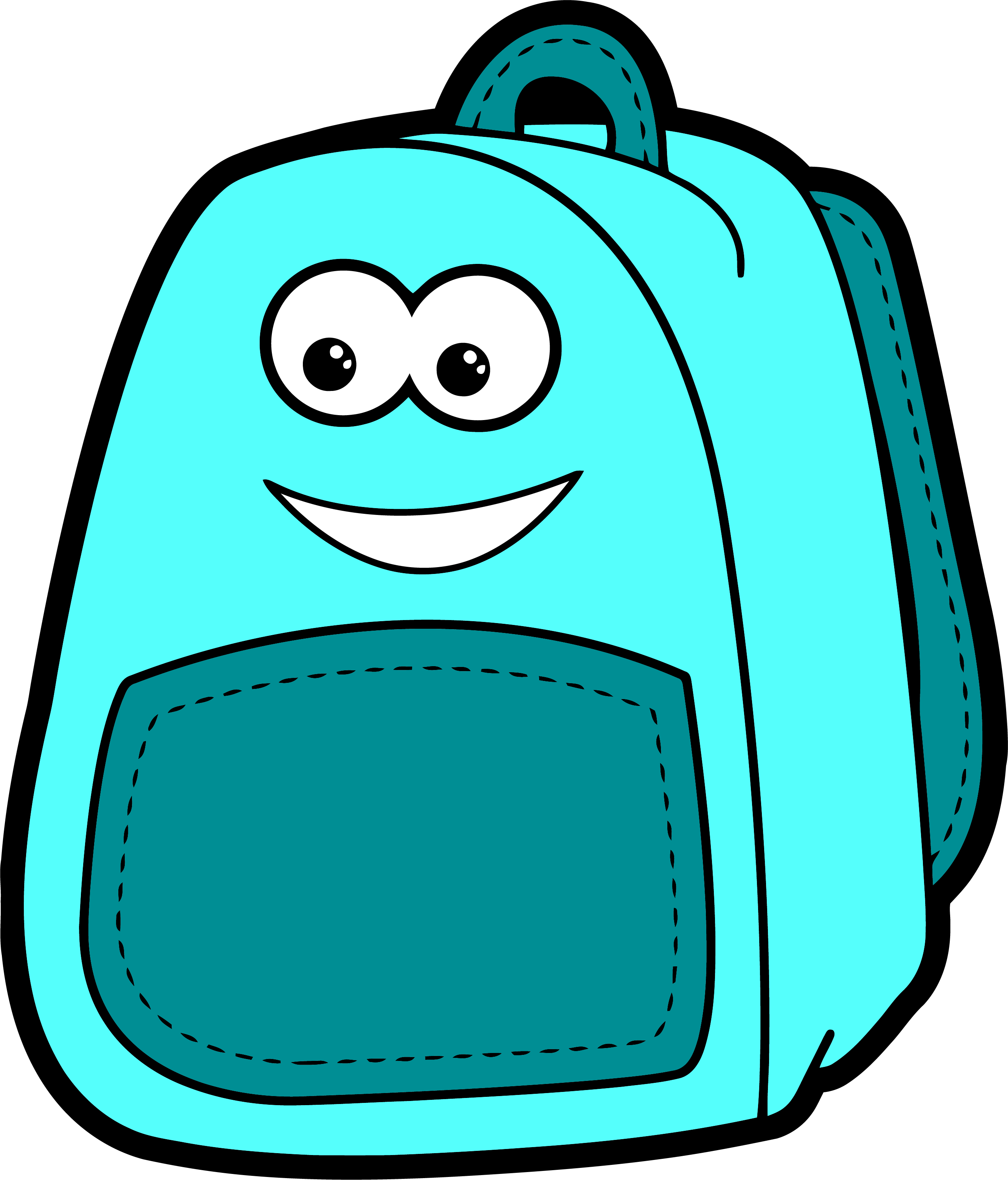 School Bag Clipart Png Transparent Png (2666x3121), Png Download