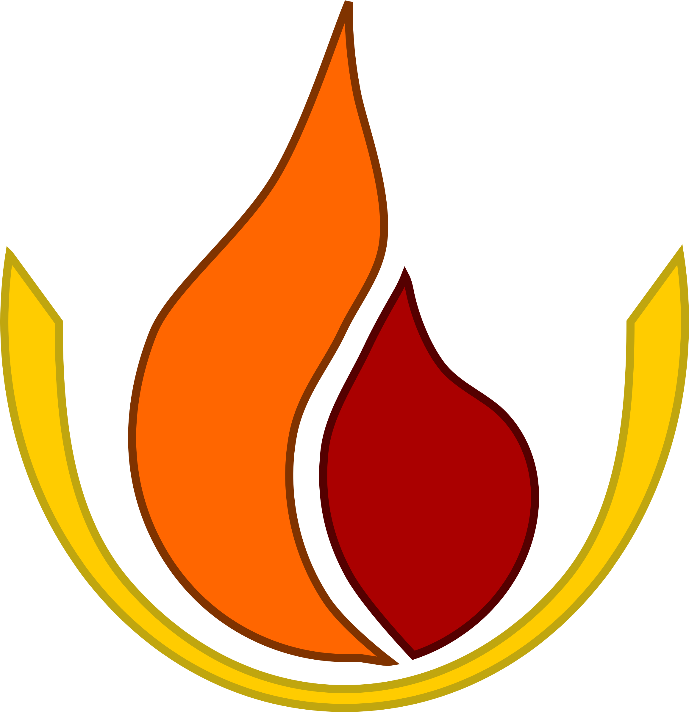Simple Fire Flames Clipart Images Pictures - Clip Art - Png Download (2315x2393), Png Download