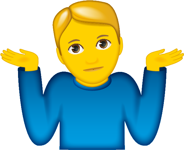 Shrugging Emoji Clipart (595x595), Png Download