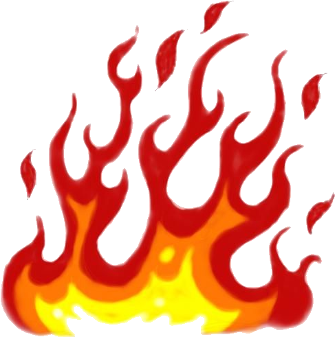 Flames Clipart Printable - Fire Cartoon Drawing - Png Download (600x600), Png Download