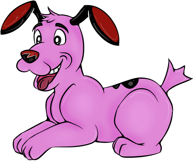 Courage The Cowardly Dog - Cartoon Clipart (843x620), Png Download