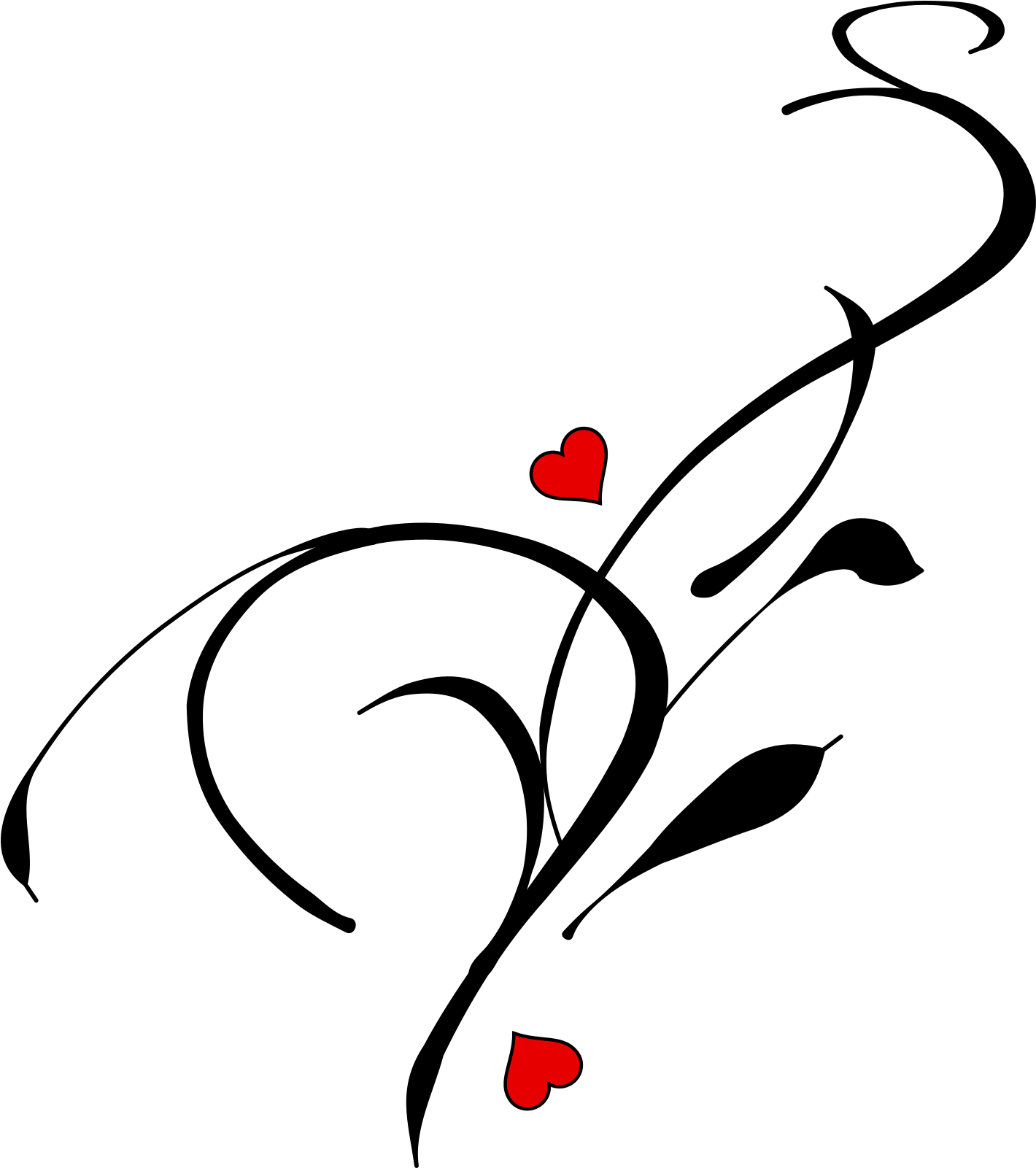 Heart Clip Art At - Vine Clip Art - Png Download (528x595), Png Download