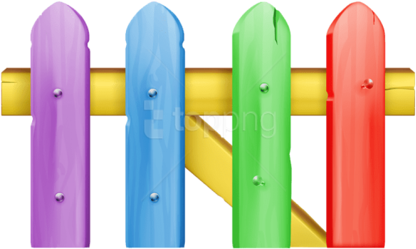 Free Png Download Colorful Fence Transparent Clipart - Colored Deck Railings (842x504), Png Download