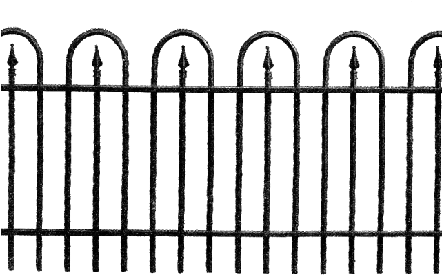 Fence Clipart Black And White - Png Download (640x480), Png Download