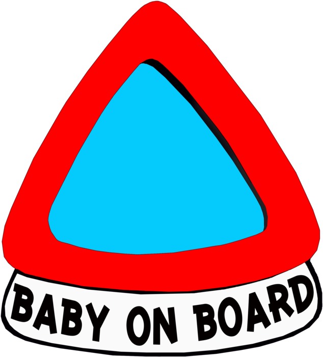 Ptn20 Personalised Baby On Board Baby In Car Safety Clipart (850x850), Png Download