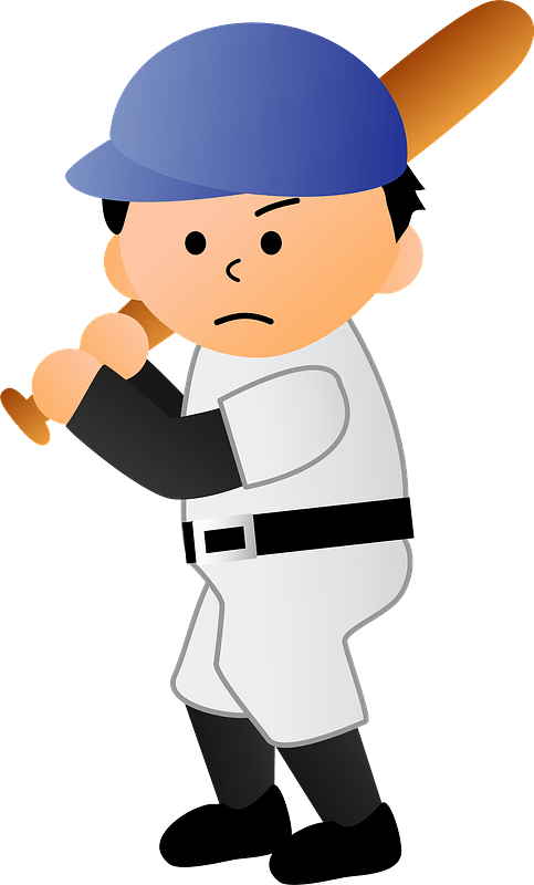 Baseball Sports Clipart - Cartoon - Png Download (483x800), Png Download
