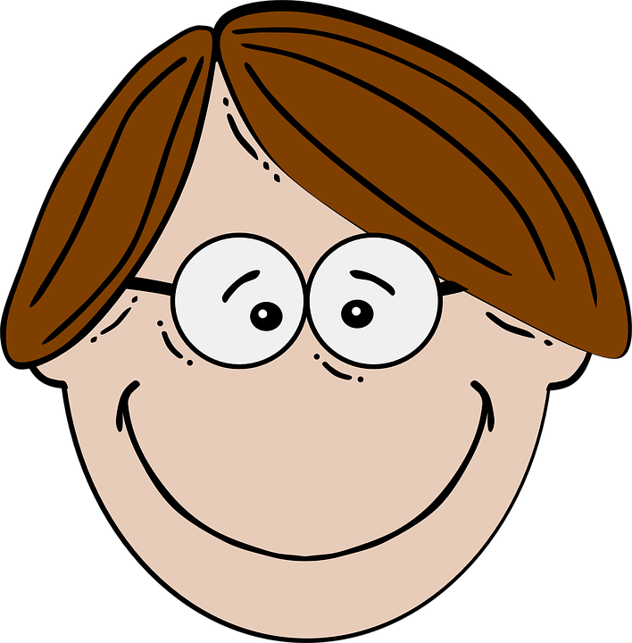 Kid In Glasses Clip Art - Png Download (588x598), Png Download