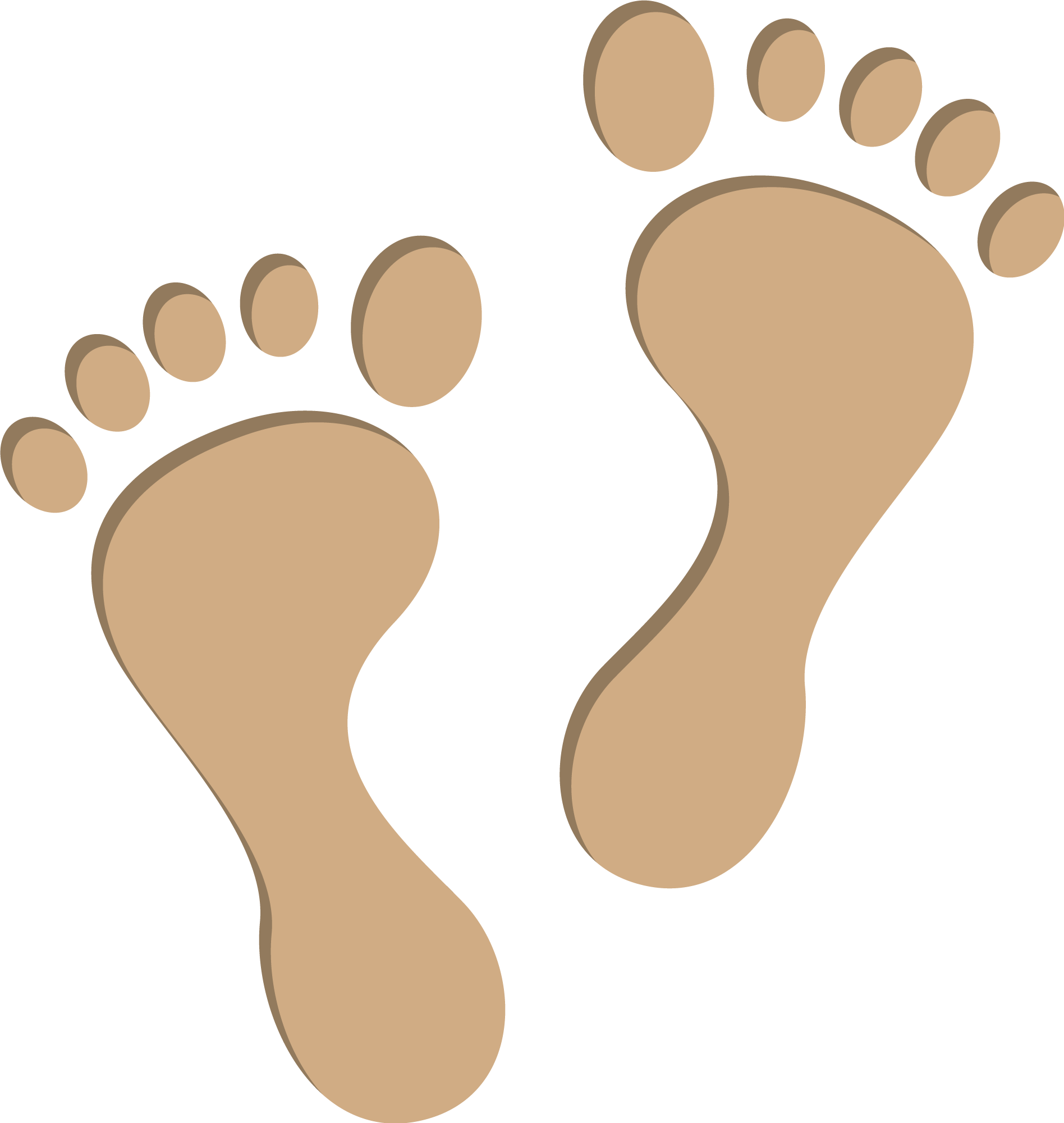 Footprints - Clipart Baby Foot Print - Png Download (1896x2000), Png Download