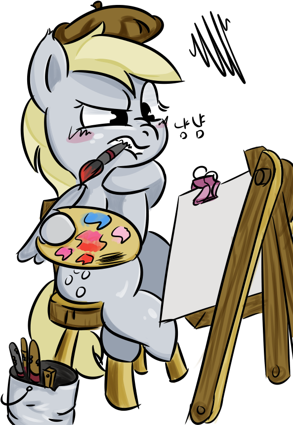 Artist Walthooves Beret - Cartoon Clipart (600x900), Png Download