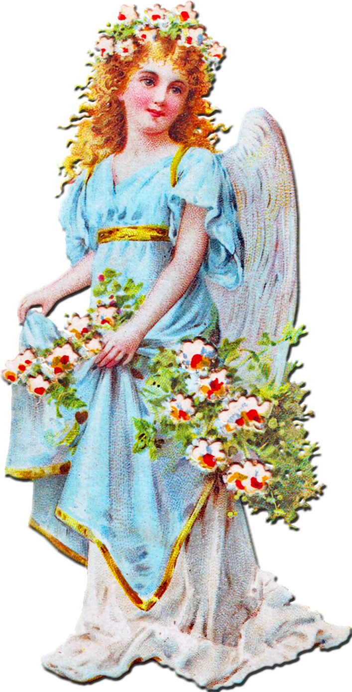 Angel Victorian Era Clipart (707x1389), Png Download