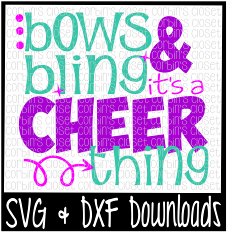 Bows And Bling Its A Cheer Thing Free Svg File Clipart (720x479), Png Download