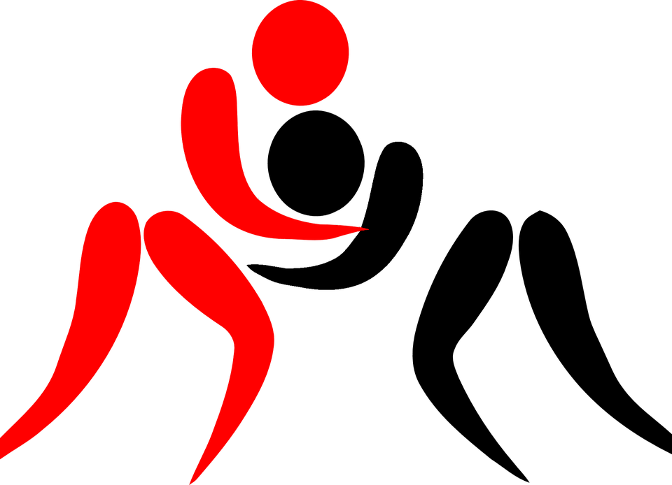 Girl Wrestling Clipart - Png Download (960x694), Png Download