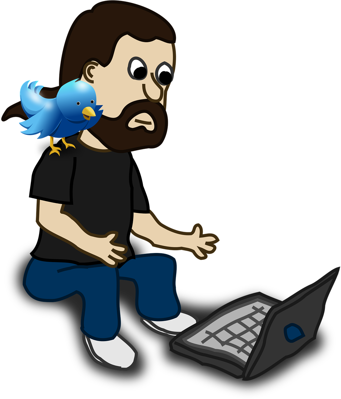 Human Behavior,fictional Character,technology - Social Media User Clipart - Png Download (660x750), Png Download