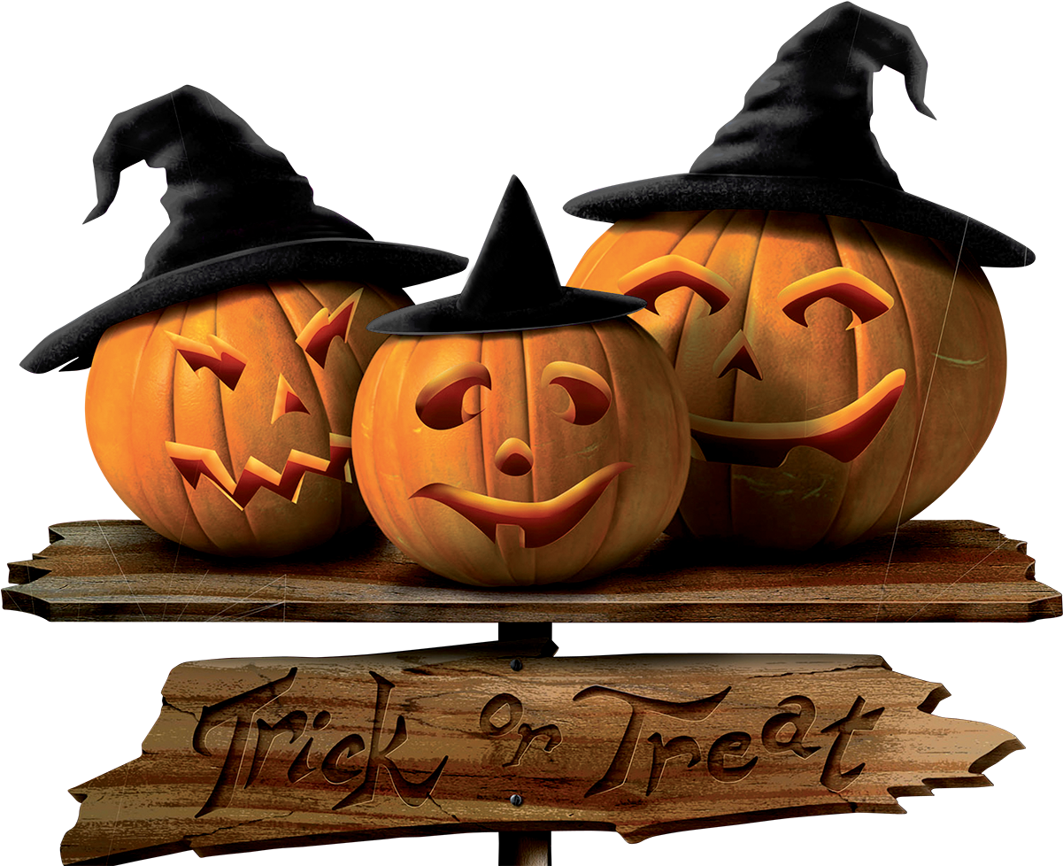 Transparent Pumpkins Clipart - Transparent Halloween Pumpkin Png (1201x978), Png Download