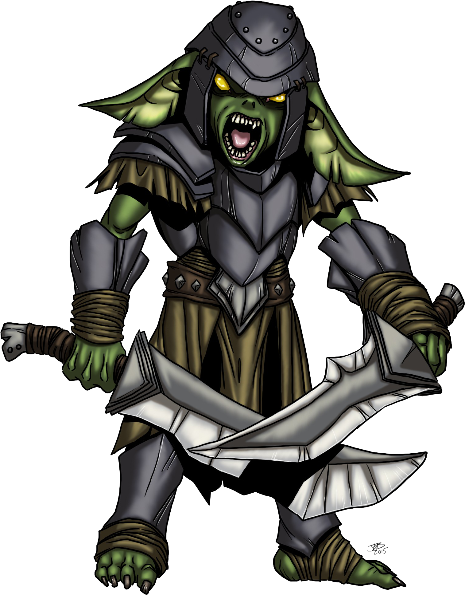 Goblin Png Image Download - Goblin Fighter Clipart (1545x2000), Png Download