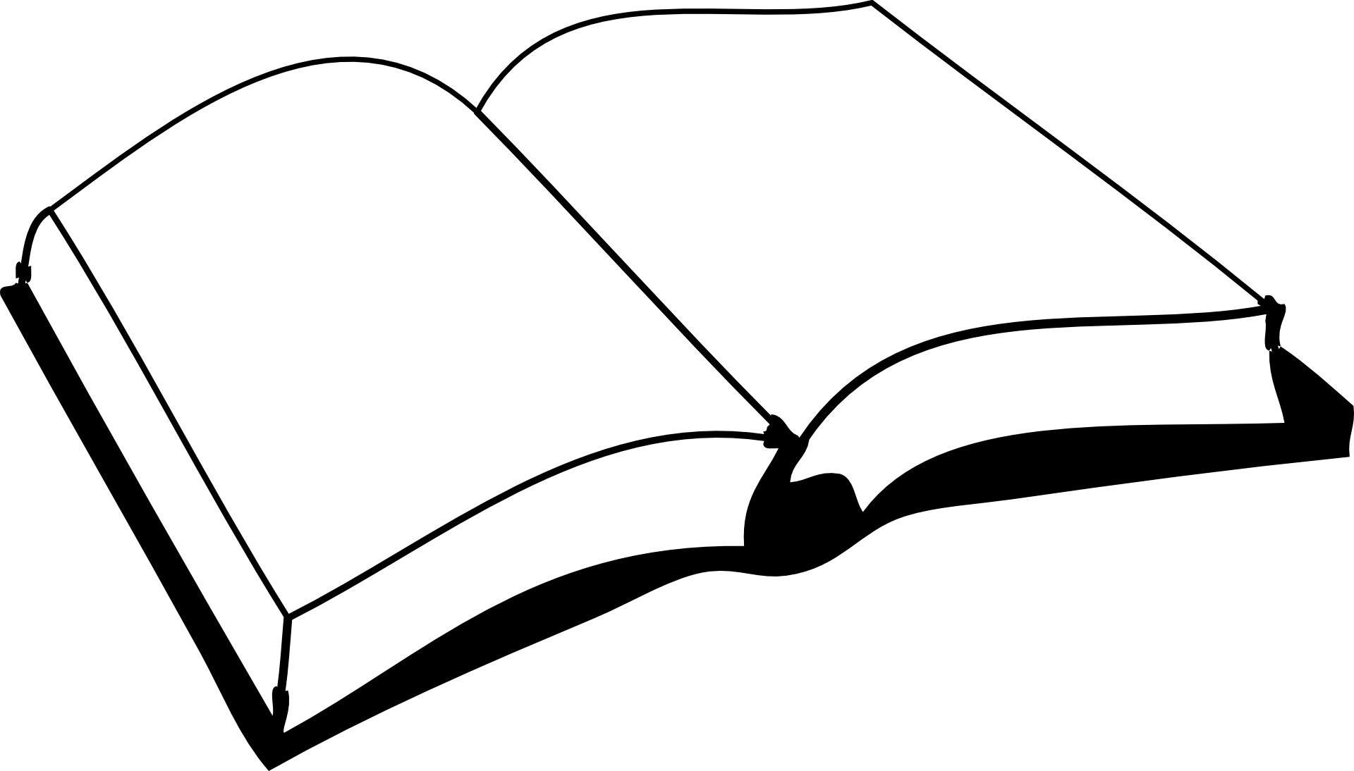 Open With Scriptures Clip - Book Picture Black And White - Png Download (1920x1094), Png Download