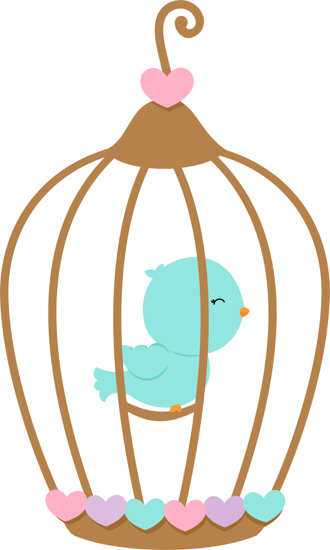 Aves & Passãros & Corujas Etc "src="data - Birdcage Clipart - Png Download (1080x1797), Png Download