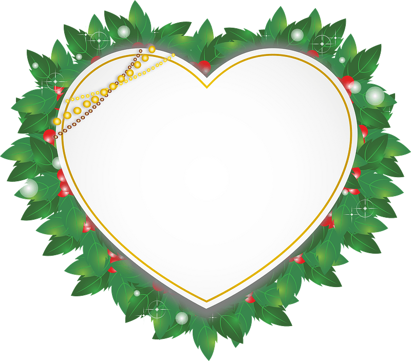 Christmas Holly Heart Rabel Clipart - Heart - Png Download (800x703), Png Download