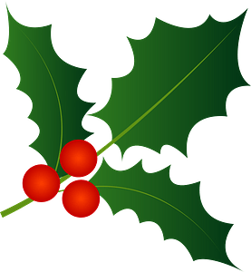 聖誕 葉子 Clipart (277x300), Png Download