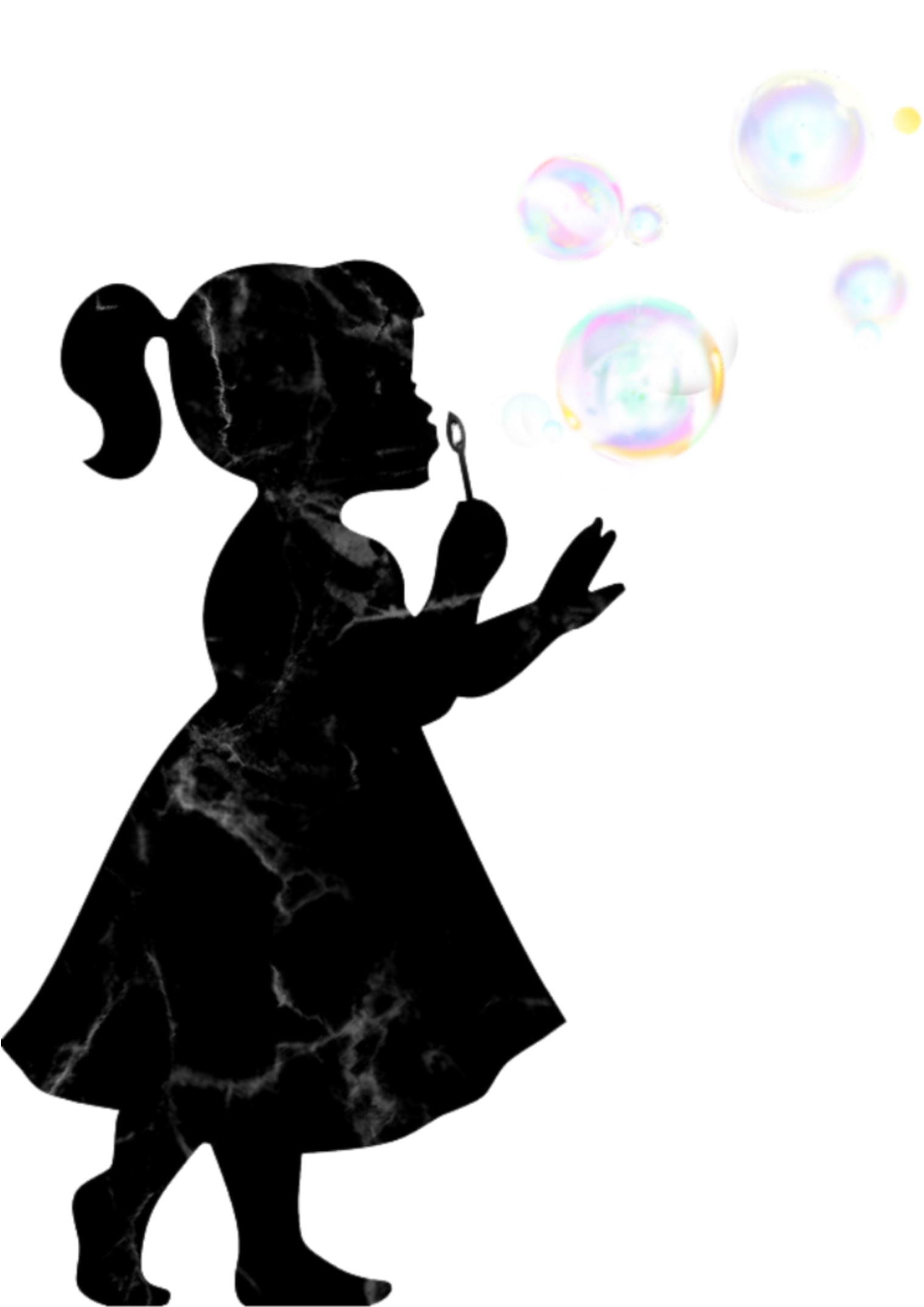 #black #schwarz #balloon #balloons #watercolor #waterballoons - Little Girl Silhouette Clipart - Png Download (2289x2289), Png Download