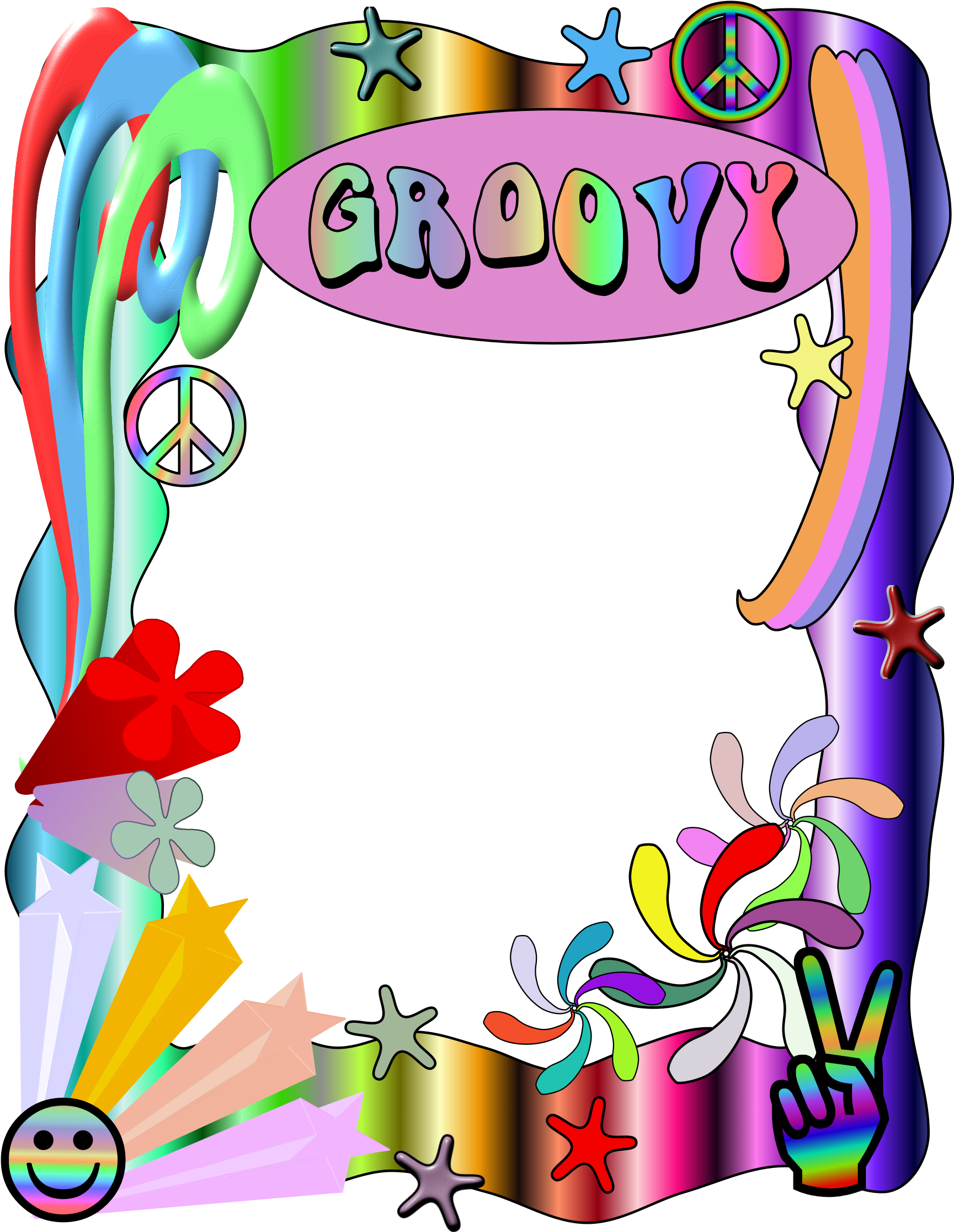 Download Hippie Clipart Border Hippie Frame Png Transparent Png (5535236) PinClipart