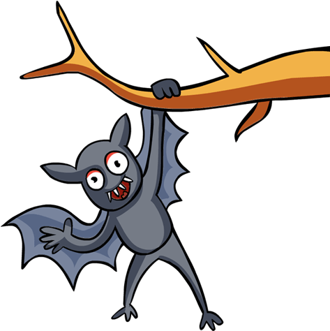 Halloween Bat Tree Clipart - Cartoon - Png Download (600x630), Png Download
