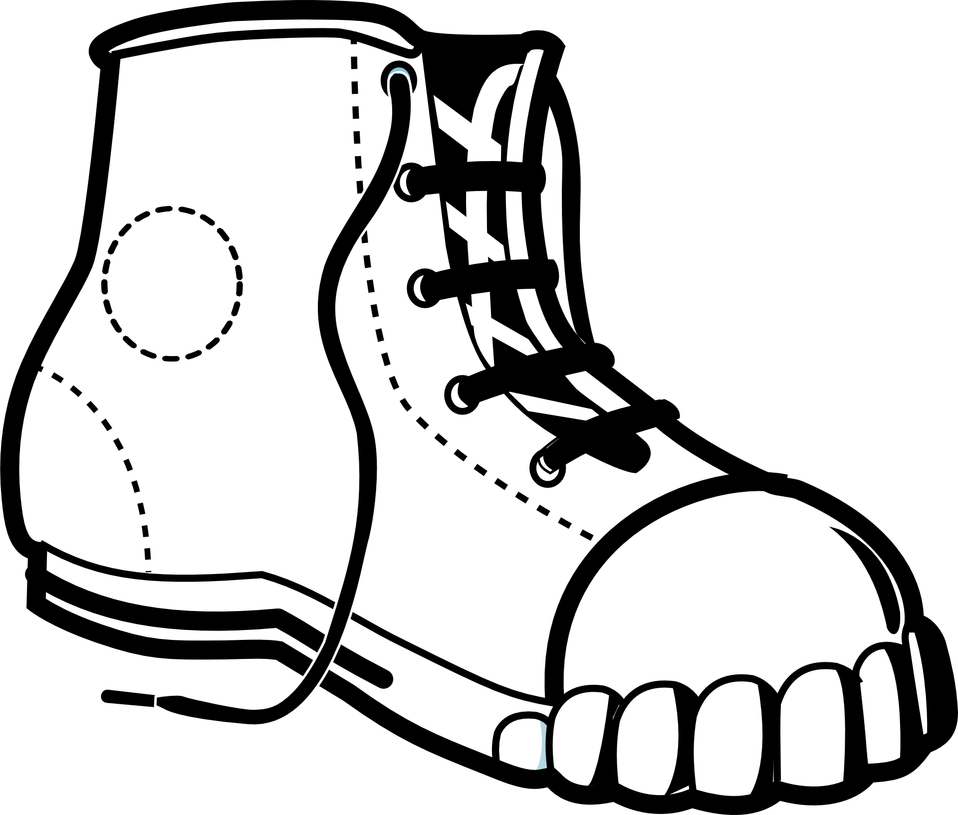 Shoe Black And White Clip Art - Png Download (1920x1634), Png Download