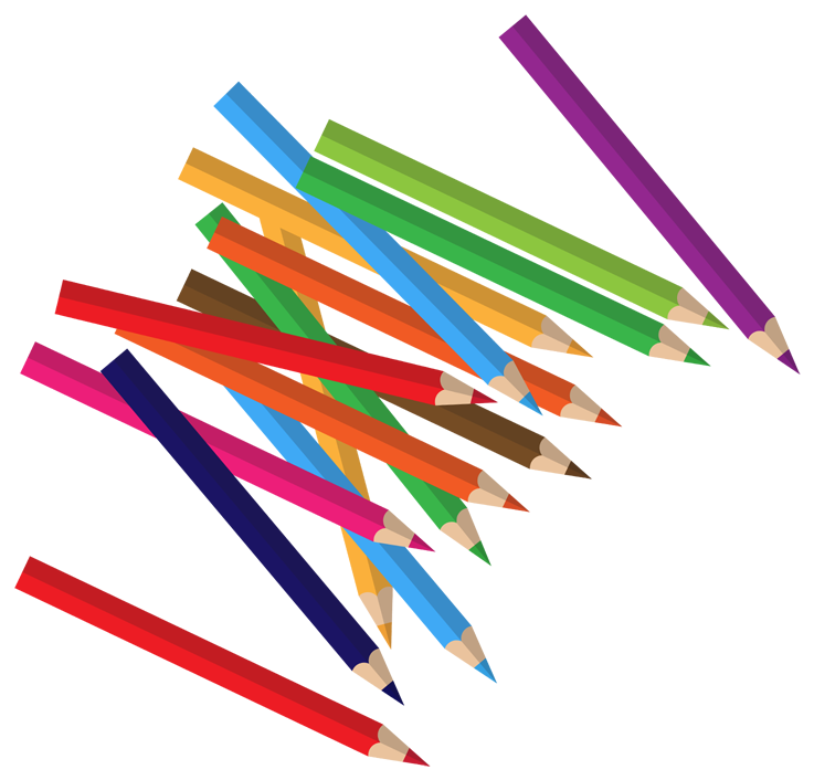 Clip Art Free Stock Crayons Drawing Colorful - Colored Pencils Cartoon Png Transparent Png (737x706), Png Download