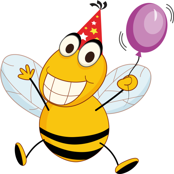 Bee Birthday Clip Art - Png Download (633x692), Png Download