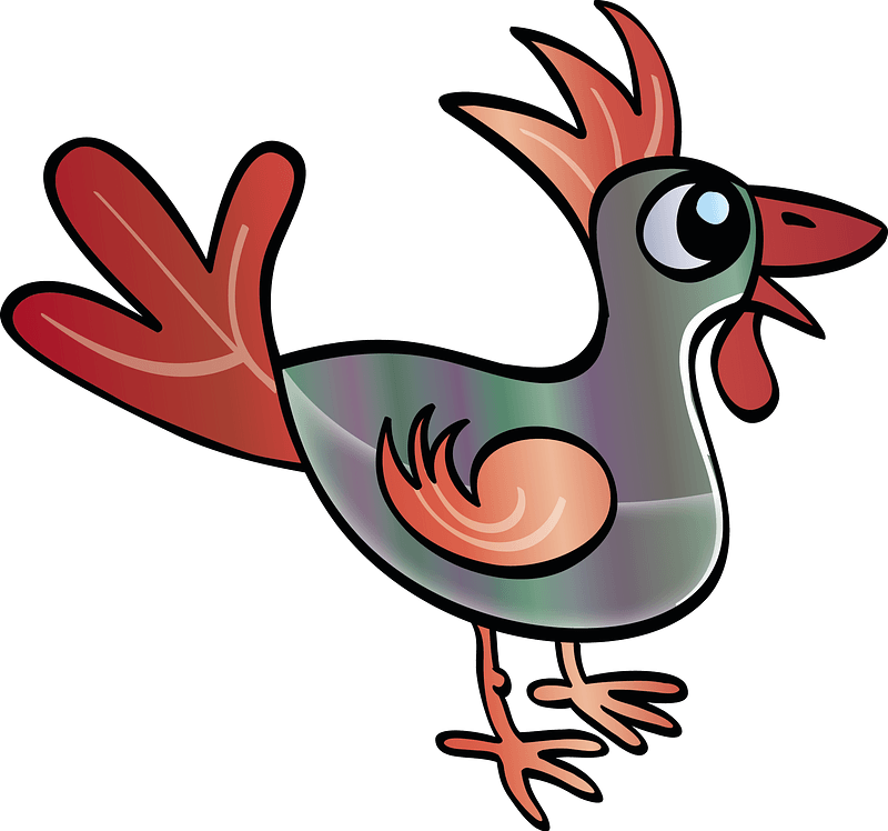 Cartoon Rooster Clipart - Png Download (800x748), Png Download