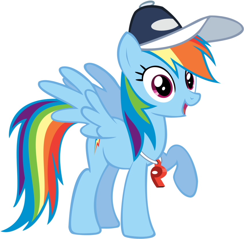 Football Coach Whistle Clipart Clipart Download User - Rainbow Dash Vector - Png Download (900x886), Png Download