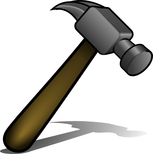Claw Hammer Nail Clip Art - Clipart Of Hammer - Png Download (594x596), Png Download