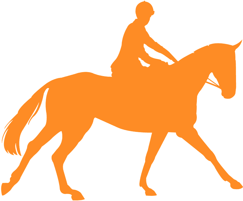 Silhueta Menino Com Cavalo Clipart (800x663), Png Download